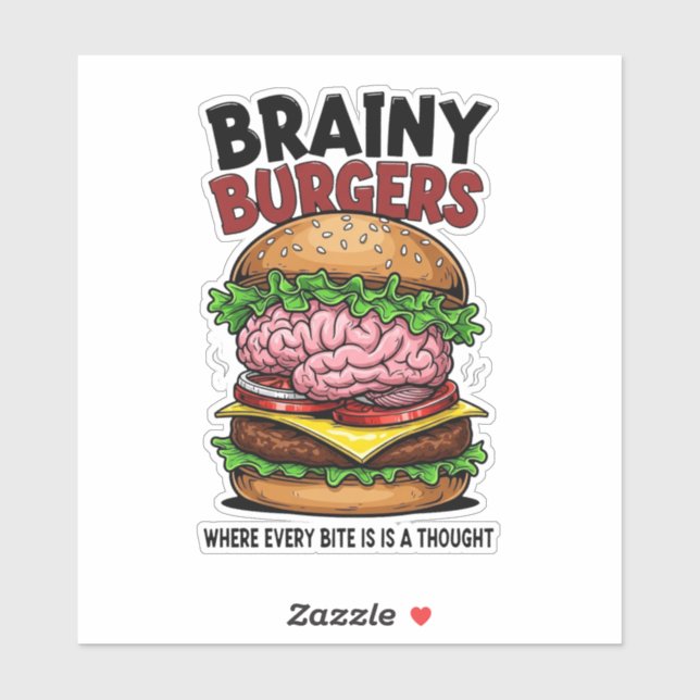 Brainy Burgers Vinyl Sticker (Feuille)
