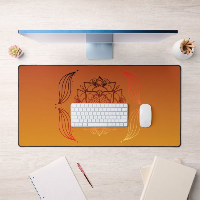 Braises Éthérées – Floral Rouge et Orange (Bureau 1)