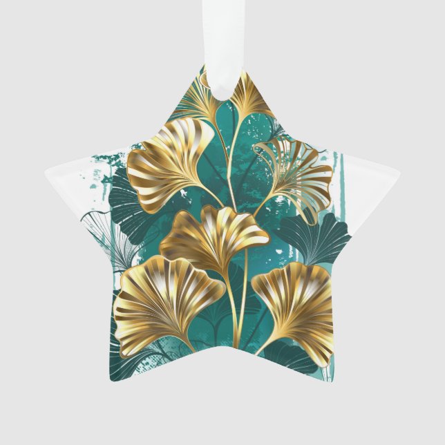 Branche avec Feuilles d'or Ginko Biloba (devant)