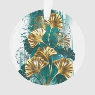 Branche avec Feuilles d'or Ginko Biloba