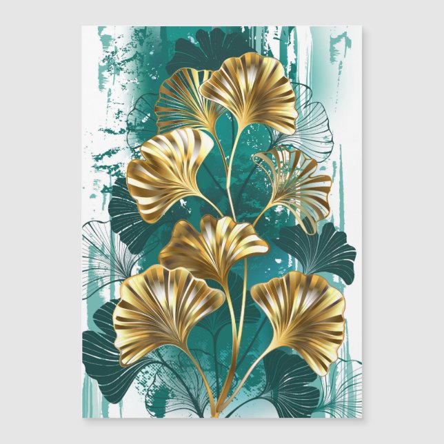 Branche avec Feuilles d'or Ginko Biloba (Devant)