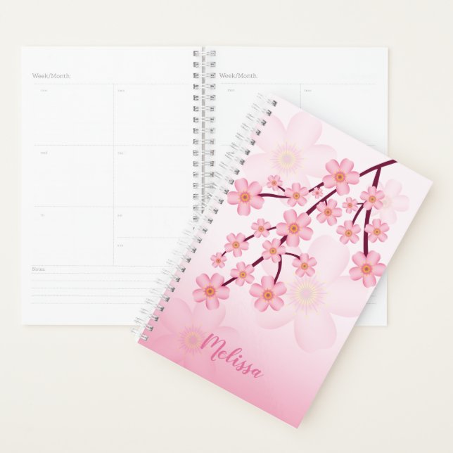 Branche de Cerisier Rose Sakura Avec Nom (Devant avec enveloppe)