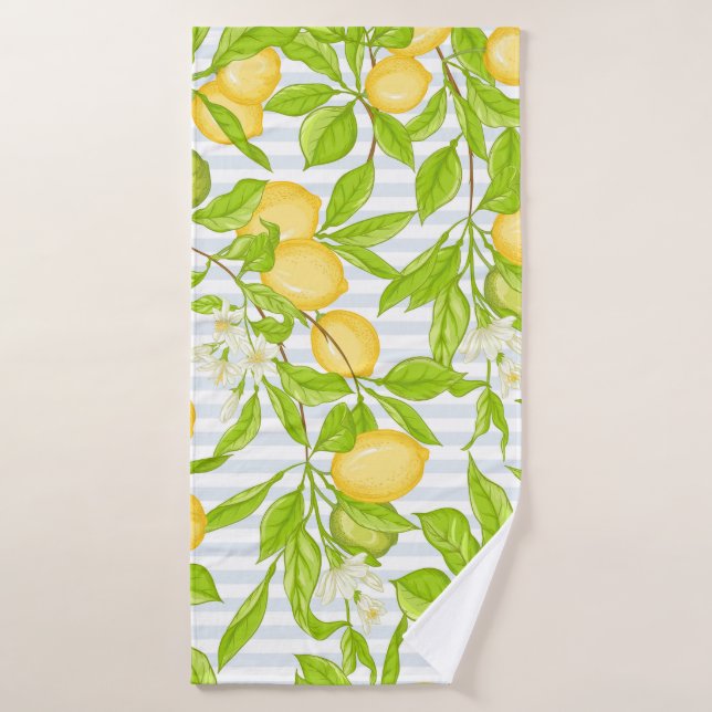 Branche de citronnier : Motif sans fil (Serviette de bain)