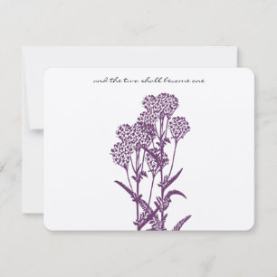 Branche de fleurs sauvages violettes RSVP de maria