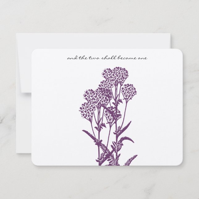Branche de fleurs sauvages violettes RSVP de maria (Devant)
