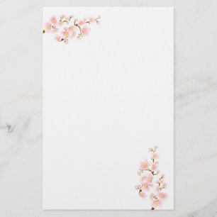Branche de l'arbre en fleurs de cerisier Papeterie