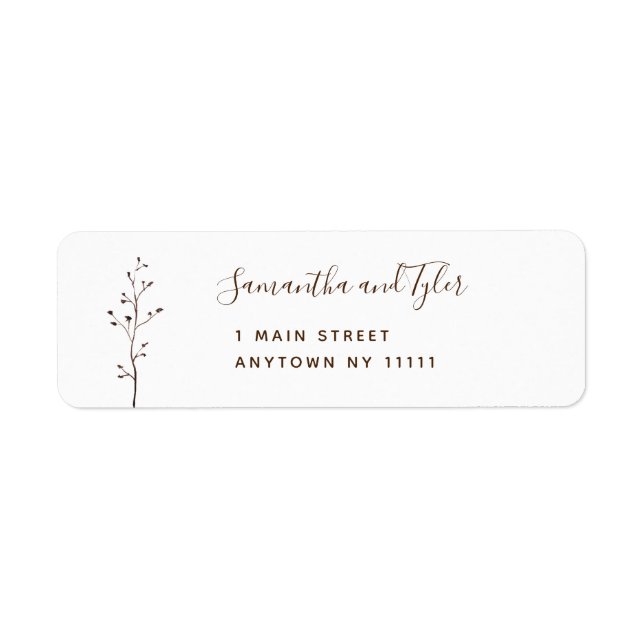 Branche de rouille simple Étiquette de retour mode (Devant)