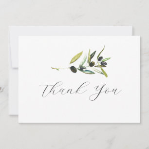 Branche d'olive carte de remerciements