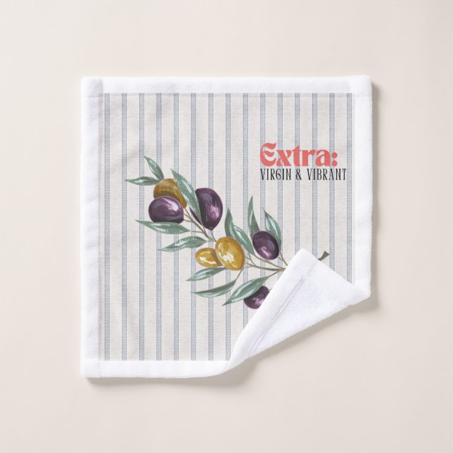 Branche d'olive méditerranéenne vibrante extra vie (Gant de toilette)