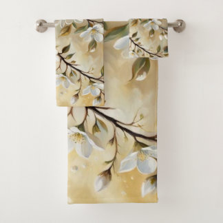 Branche fleurie 8 serviettes de bain