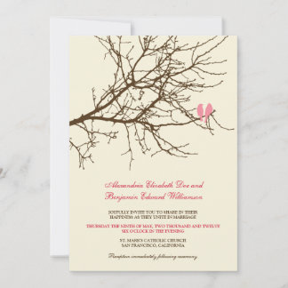 Branche Inséparable Faire-part de mariage (brun/ro
