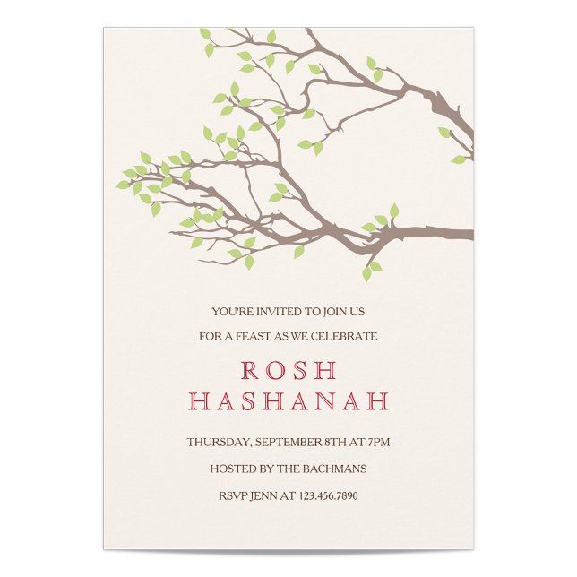 Branches bienheureuses Rosh Hashanah Invitation (Créateur téléchargé)