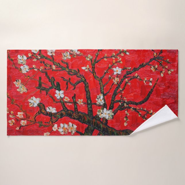 Branches d'Amandiers en Blossom, Van Gogh (Serviette de bain)