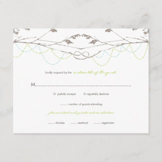 Branches d'amour noué Mariage Carte RSVP
