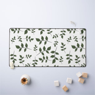 Branches de feuillage avec Feuilles verts en blanc