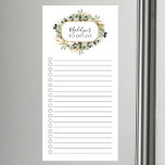 Branches de feuilles d'olive à faire Liste<br><div class="desc">Liste de marché épicerie design de liste d'achat avec des feuilles d'olivier aquarelle personnalisée avec votre nom.</div>