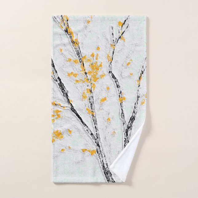 Branches de l'arbre d'automne avec feuilles de aut (Serviette à main)