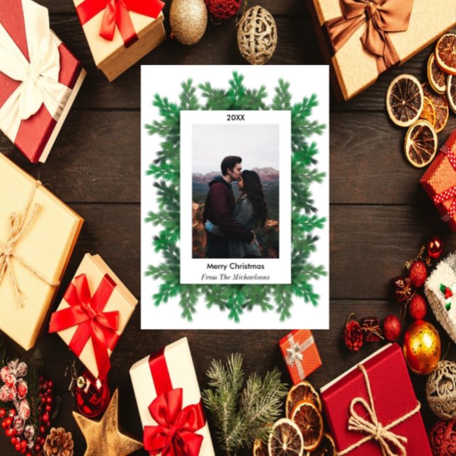 Branches de l'arbre de Noël Carte magnétique photo (Créateur téléchargé)