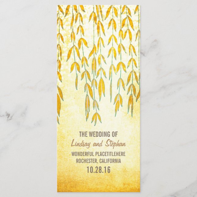 Branches de Willow Tree Programme de mariage des l (Devant)