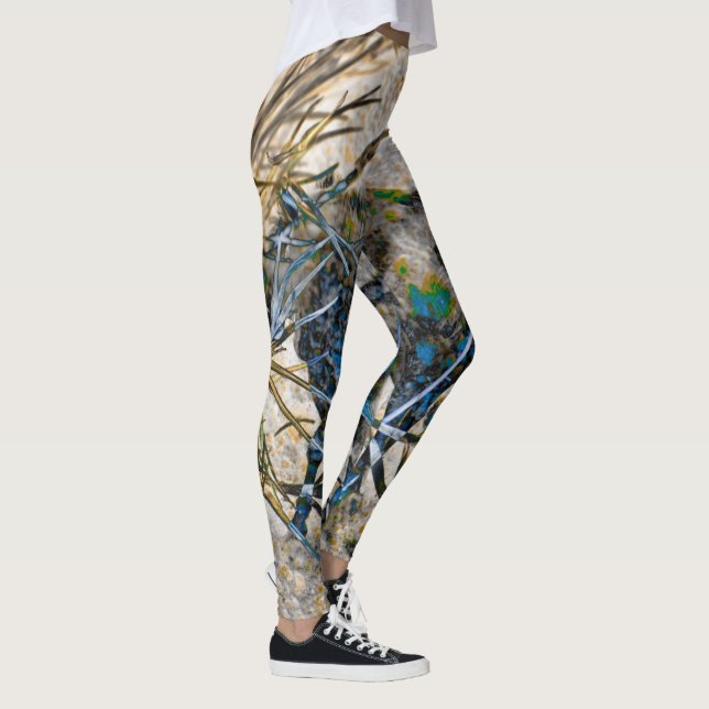 Branches et chevaux Leggings Abstraits (Droite)