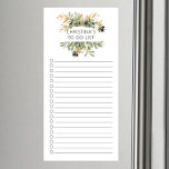 Branches Feuille d'olive à faire Liste Bloc-notes<br><div class="desc">Liste de marché épicerie design de liste d'achat avec des feuilles d'olivier aquarelle personnalisée avec votre nom.</div>