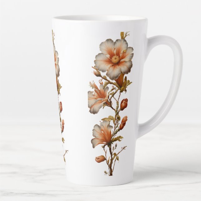 Branches florissantes Grosse Mug latte, 17 oz (Droite)