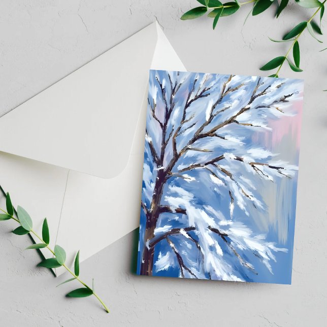 Branches givrees | Carte de peinture d'arbre ennei (Créateur téléchargé)