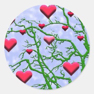 Branches magnifiques avec Stickers Coeur