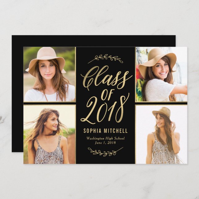 Branches rayonnantes Carte de graduation de couleu (Devant / Derrière)