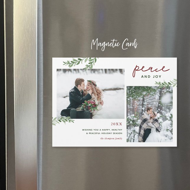 Branches vertes 2 Photo Carte magnétique de vacanc (Créateur téléchargé)