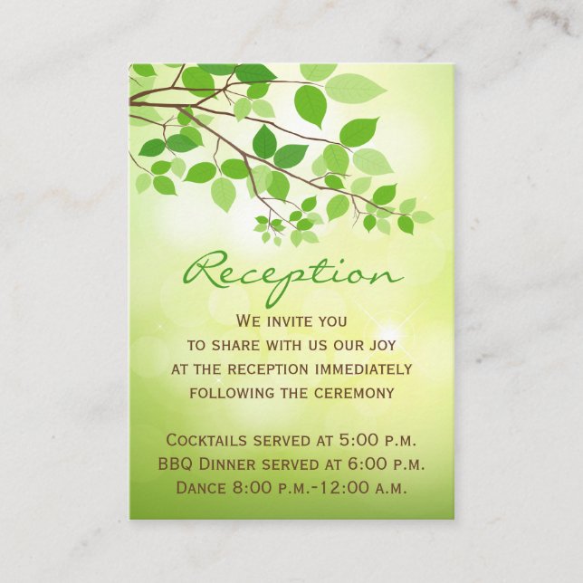 Branches vertes Carte Camping/Boîtier Nature (Devant)