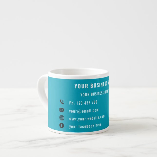 Branded Business Promotional Espresso Mug Example (Devant gauche)