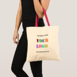 Branded Business Promotional Tote Bag Template<br><div class="desc">Custom Colors and Fonts - Design Your Own Personalized Tote Bag Example with Your Company Logo and Slogan - Name - Website or Custom Text Branded Promotional Business Tote Bags / Accessories / Corporate Gifts - Add Your Logo / Image - Photo or QR Code / and Text / Information...</div>