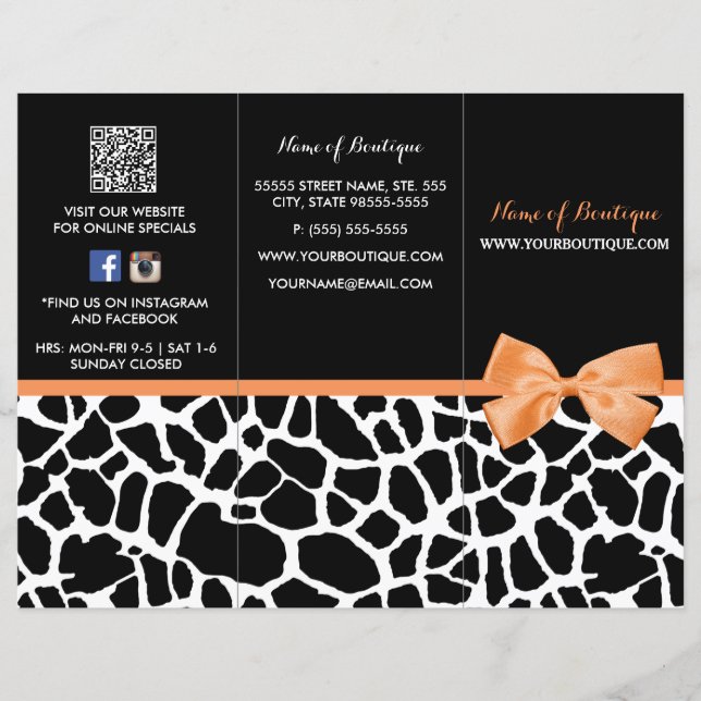 Branding de la boutique au ruban orange (Devant)