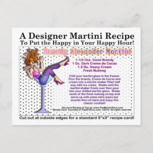 Brandy Alexander Martini Recette Carte postale
