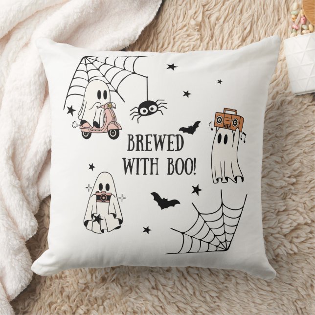 Brassé avec Boo Halloween Coussin (Couverture)