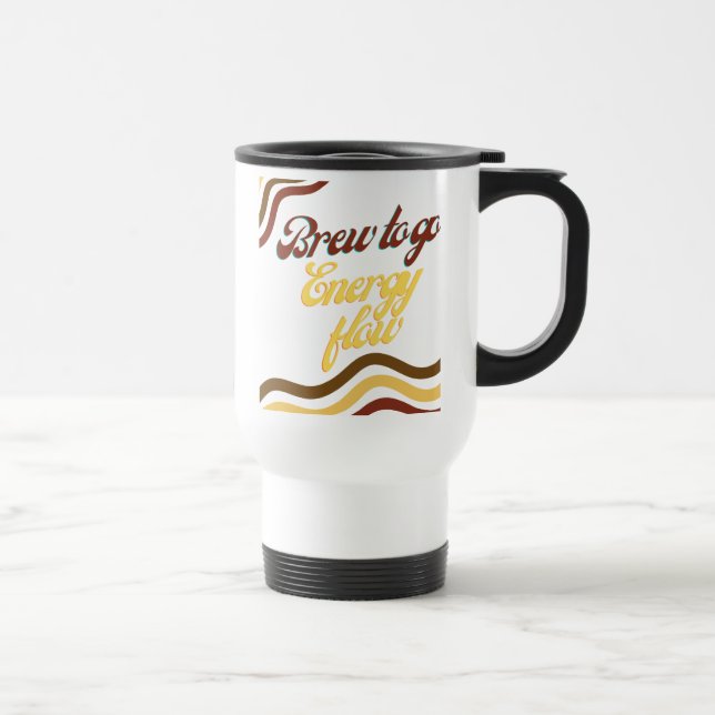 Brasser pour aller flux d'énergie blanc Voyage Mug (Droite)