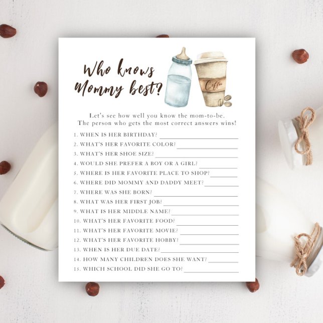 Brasserie baby shower - Qui connaît maman mieux (Créateur téléchargé)