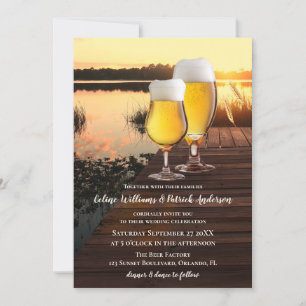 Brasserie Beer Sunset Faire-part de mariage