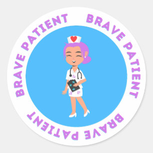 Brave auto-collant patient pour les enfants dans l