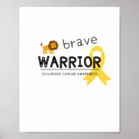 brave guerrier cancer de l'enfance Poster & Imprim
