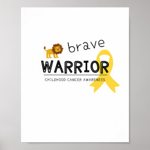 brave guerrier cancer de l'enfance Poster & Imprim