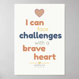 Brave Heart | Affiche d'affirmation pour enfants