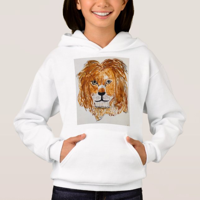 Brave lion enfants sweat - shirt à capuche  (Devant)