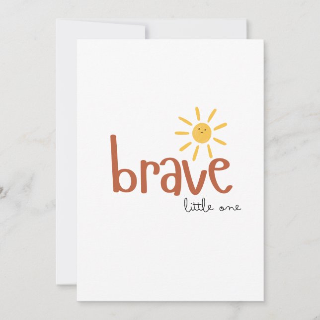 brave petite une Invitation Carte de voeux mignon (Devant)
