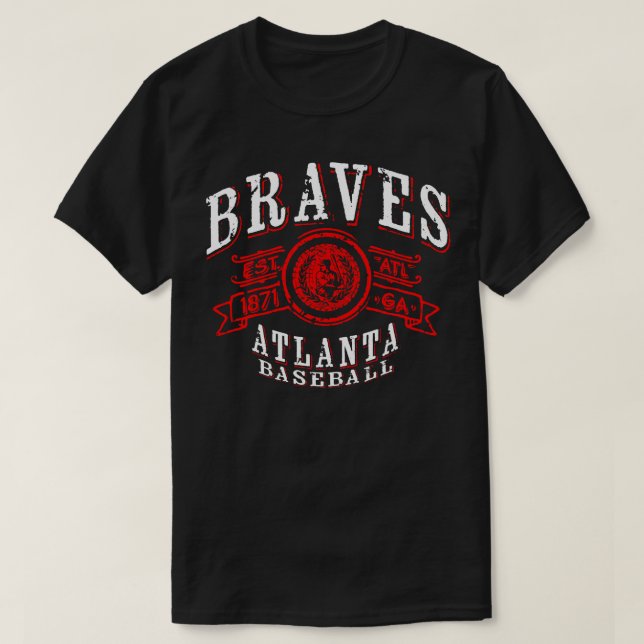 Braves Vintage Baseball TShirt (Design devant)