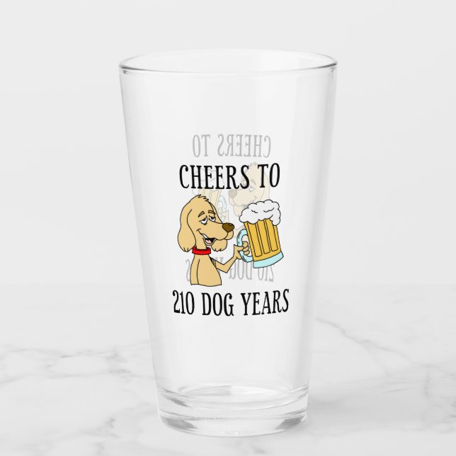 Bravo à 210 ans chien 30e anniversaire verre (Devant)