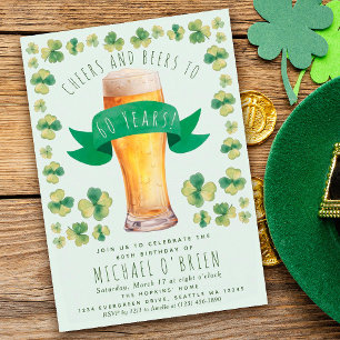 Bravo Bières Anniversaire St patrick Invitation