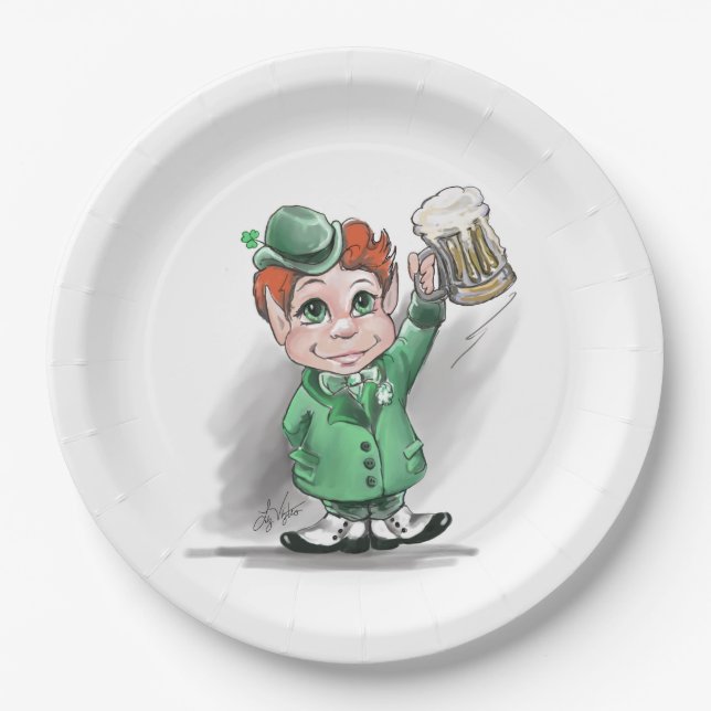 Bravo irlandais ! Assiette en Papier. (Devant)