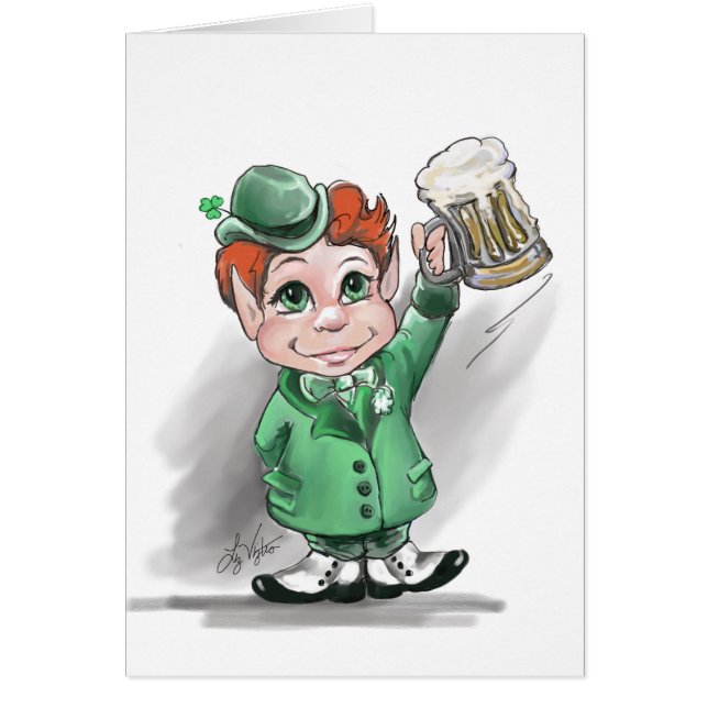Bravo irlandais ! Carte de voeux vierge St Patrick (Devant)